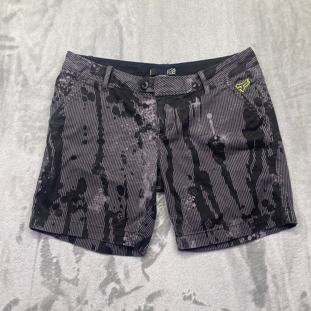 Fox Racing Haste Bermuda Stretch Shorts‎ Womens Pinstripe Size 5 Moto Skate